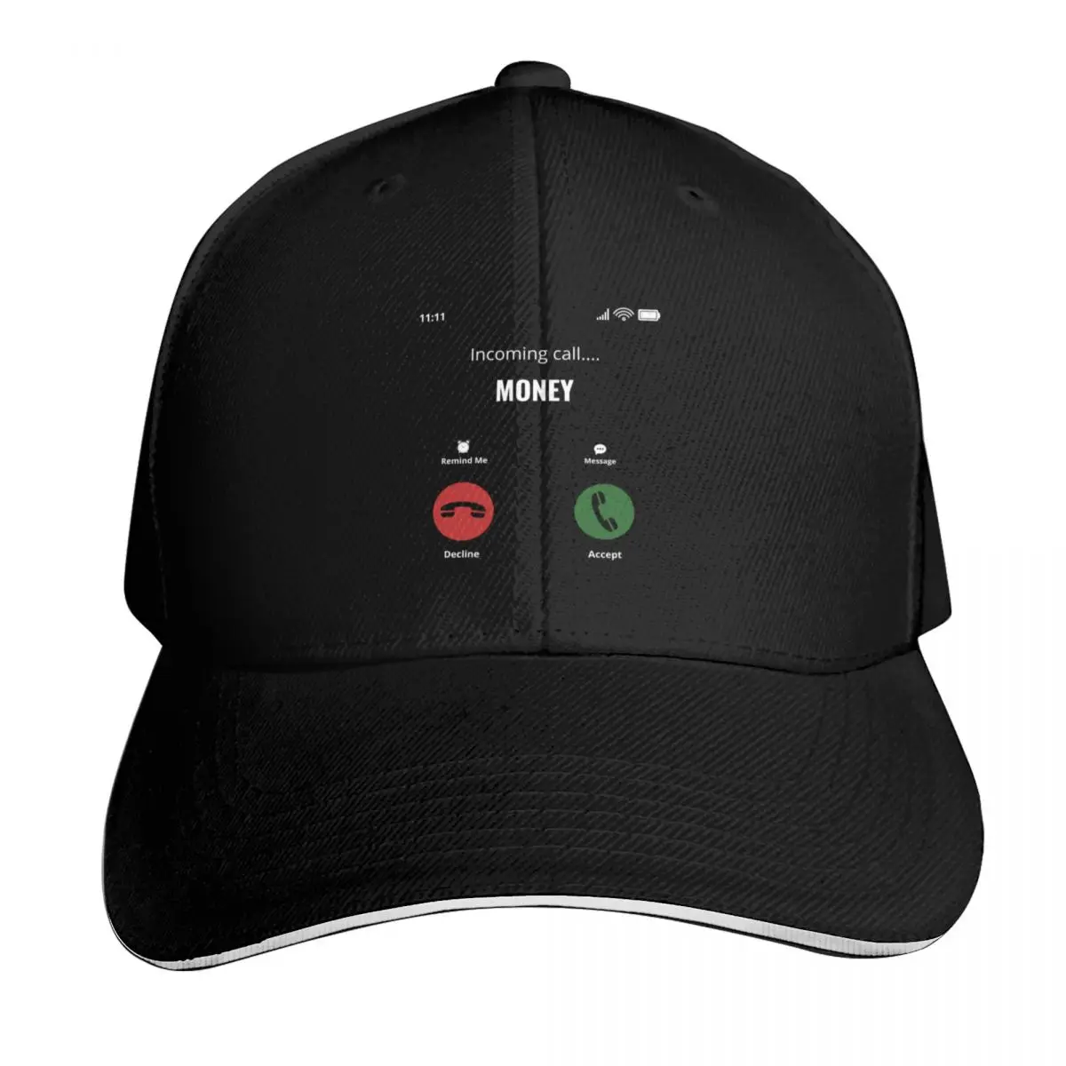 Incoming Call Money - Money Call Screen Baseball Cap custom caps Kids Hat Unique hats Hat Luxury Brand For Man Women's