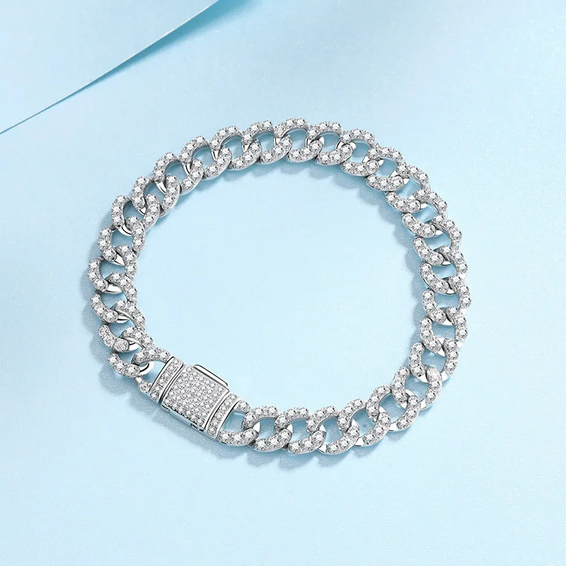 Gift Selection Cuban Figure 8 Bracelet For Women 5.48ct Moissanite PT950 Platinum | Premium texture, ideal festival gift