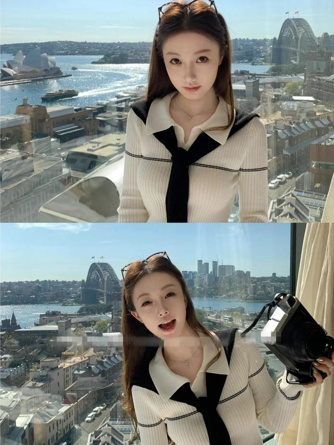 

Women's Ne Knitwear Two-Piece Set oulder awl Long Sve Base Layer Slim Fit Autumn Winter Faion Casual Top