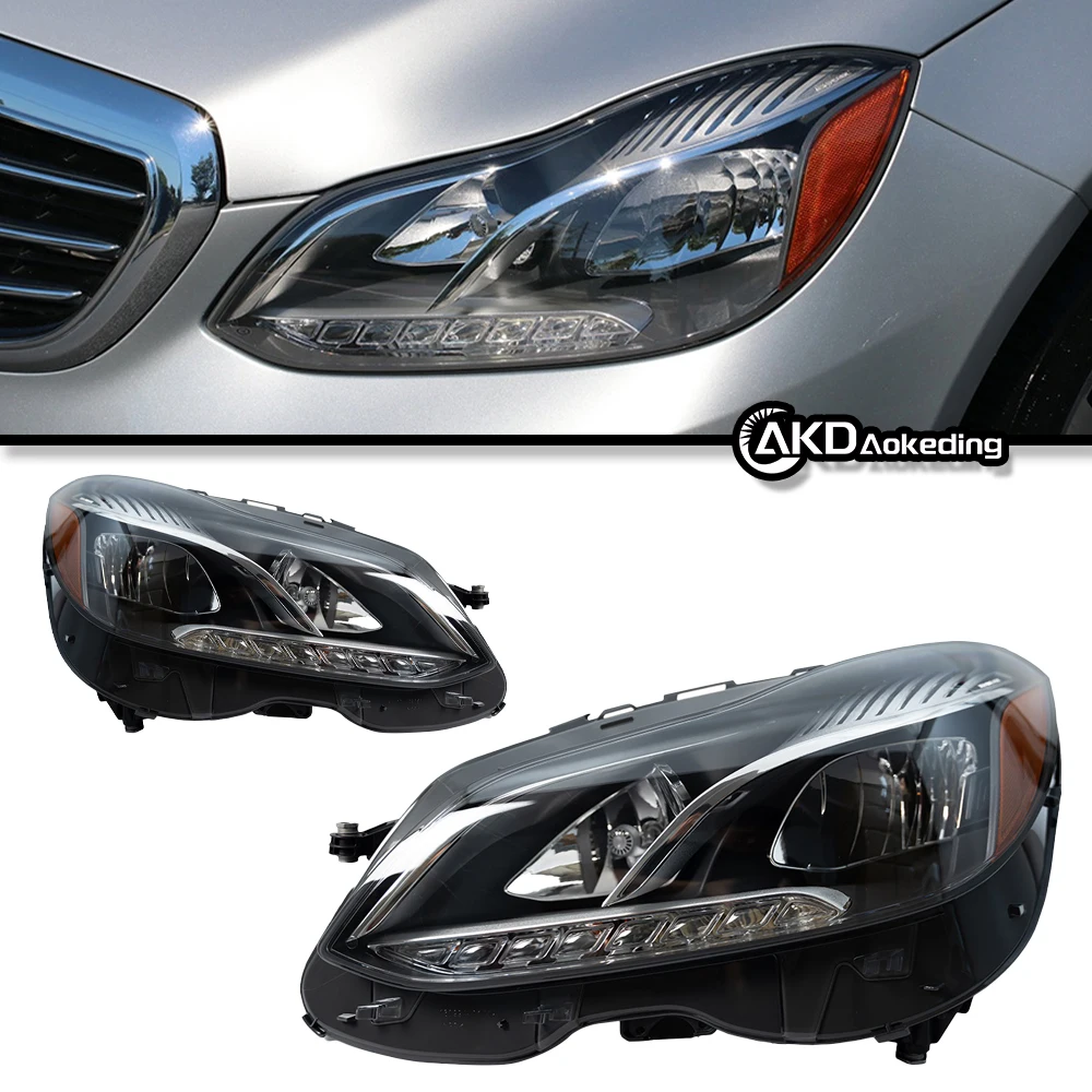 Auto Parts For Benz W212 Headlights 2014-2016 E Class latest Styling Halogen Headlights  Dual Projector Car Accesorios Modified