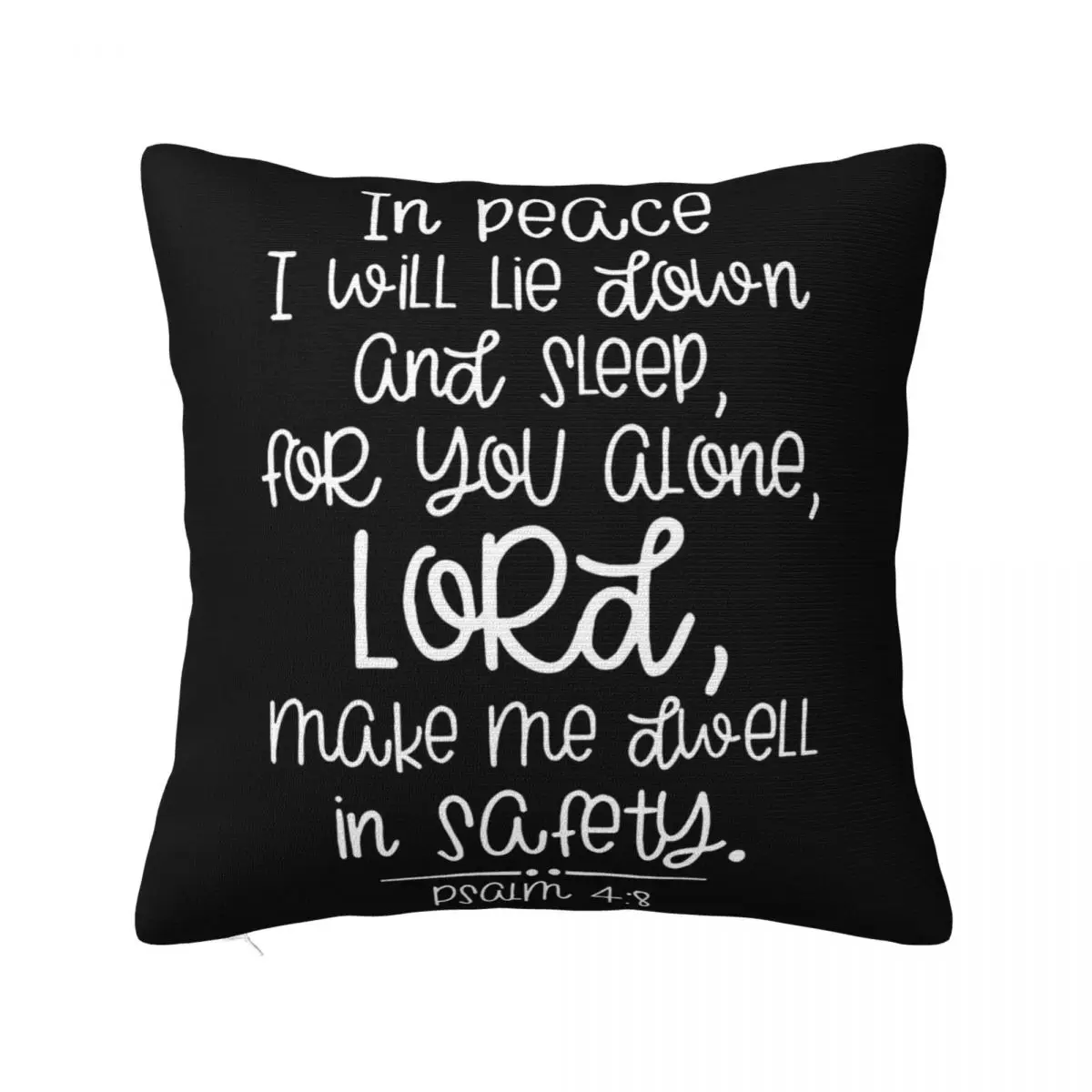 Lord Make Me Dwell In Safety Psalm Bible Verse Religious For Men Retro Mens Brand Pillow Case