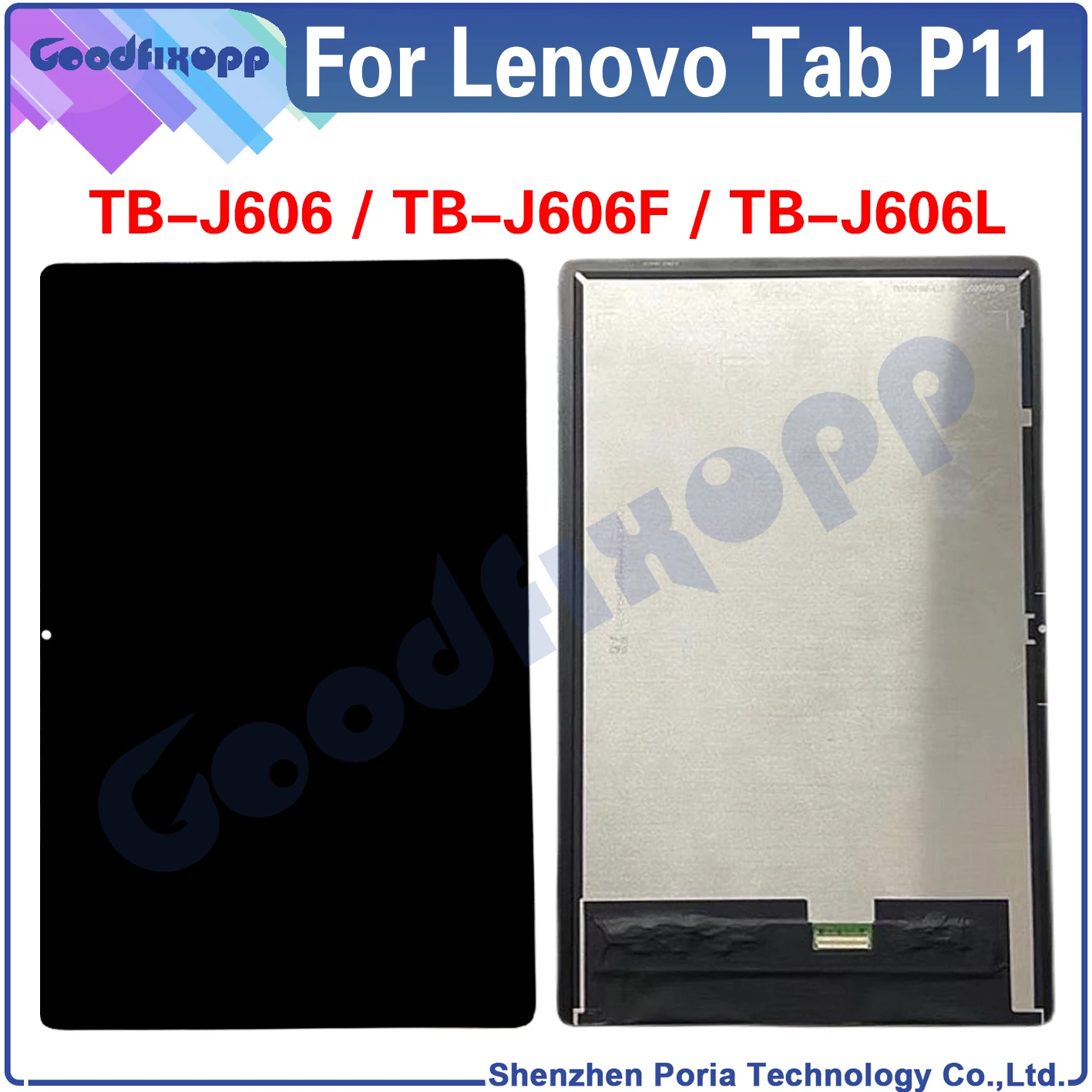 

For Lenovo Tab P11 TB-J606 TB-J606F TB-J606L J606 J606F J606L LCD Display Touch Screen Digitizer Assembly Parts Replacement