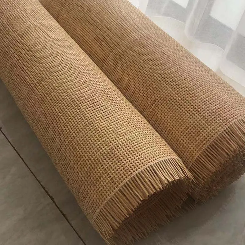 35/40/45/50cm Width Indonesian Rattan Roll Natural Cane Webbing Material For Home Chair Ceiling Cabinet Repair