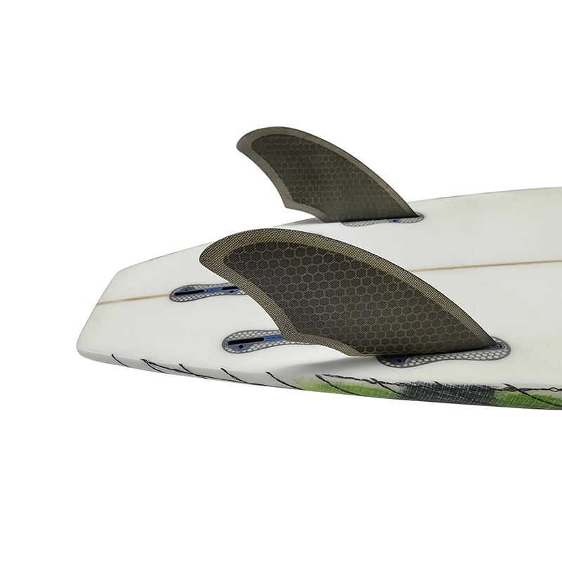 

UPSURF-Surfboard Fin Double Tabs, Black and White Color, 2 Fins per Set, Keel Fin, Twin Fins