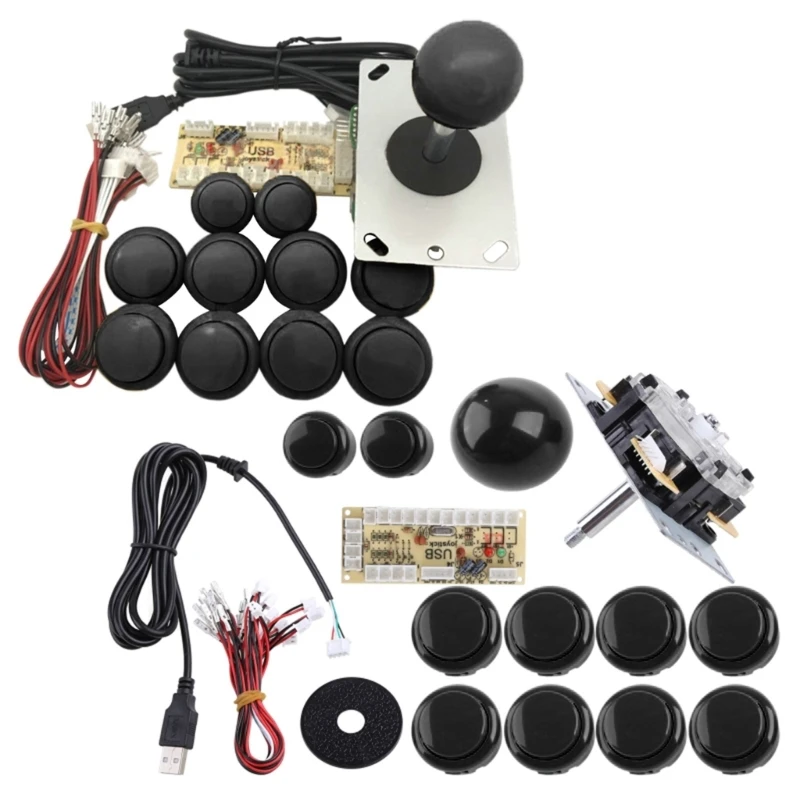 Players LED Arcade DIY Kit for USB PC Game DIY Controller DIY Arcade Joystick, LED Arcade Buttons Zero Delay USB Encoder