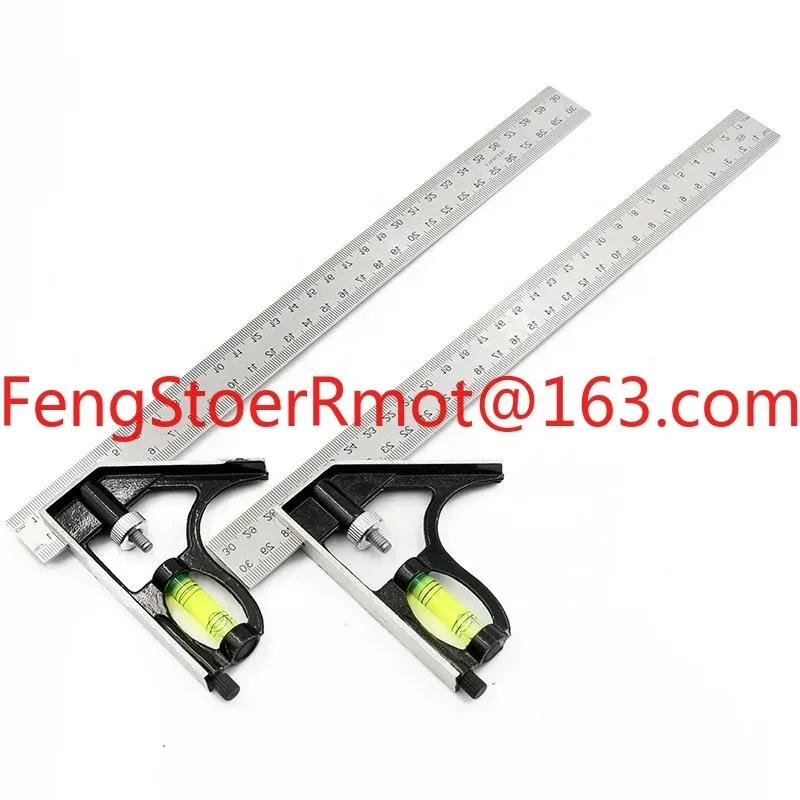 

12inch Die Cast Combination Square Carpentry Measure Tools Metal Ruler Framing Square