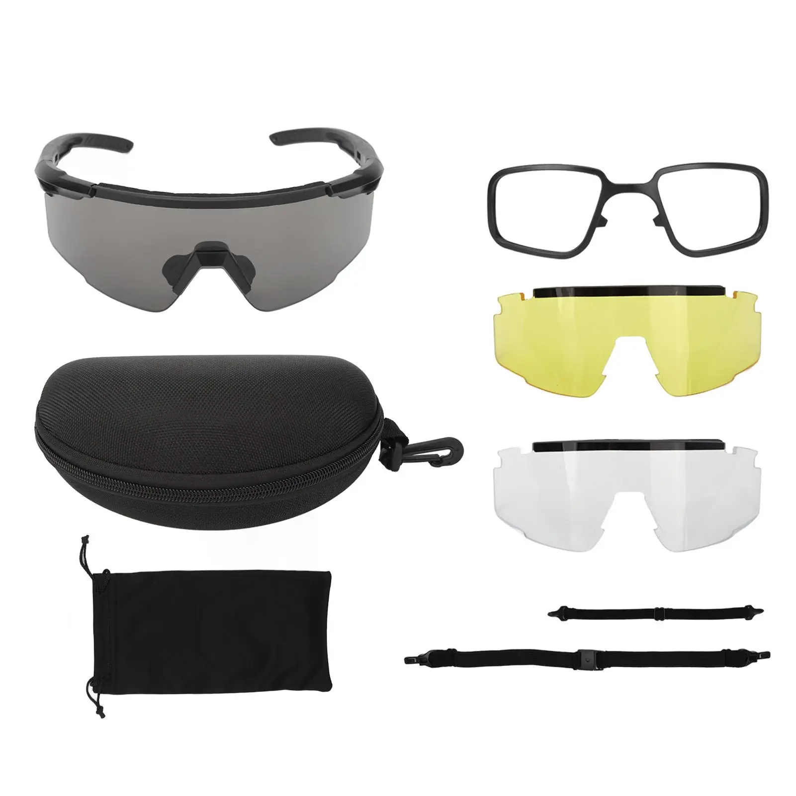 

Military Tactical Shooting Glasses AntiFog Eye Protection PC Frame for skiing for fishing Nearsighted Eyewear