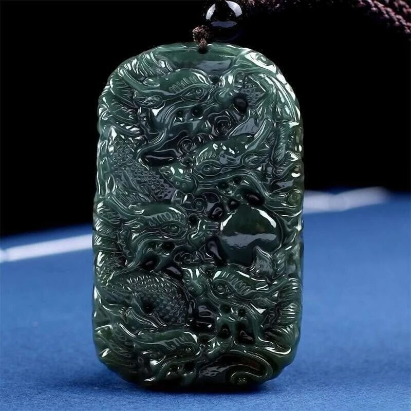 

Новый кулон в этническом стиле с изображением сапфирового дракона, одинаковый для мужчин и женщин.