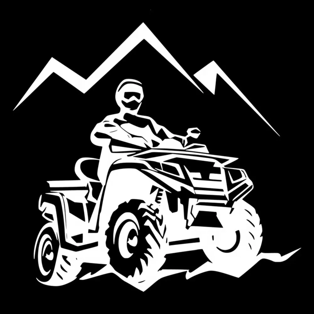 ATV Quad Mountain Rider Car Sticker Waterproof Vinyl Decal Auto Motorcycle Helmet Bumper Window Exterior Styling Accessories