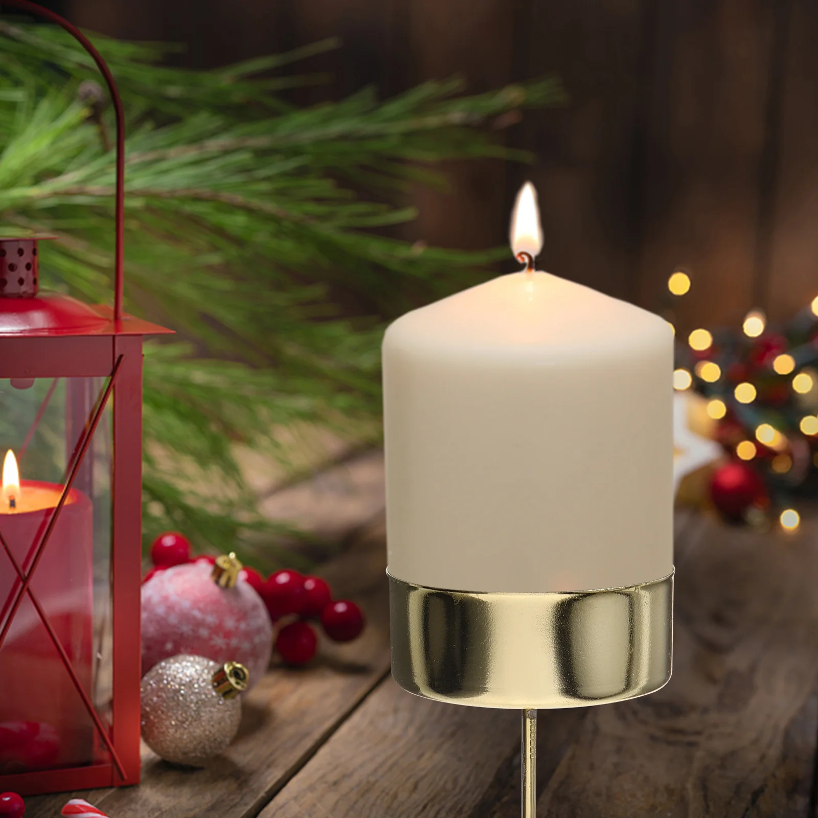 

6Pcs Metal Cup with Spike Sturdy Holder for Desk Christmas Decor Festival Party Holders Decoration