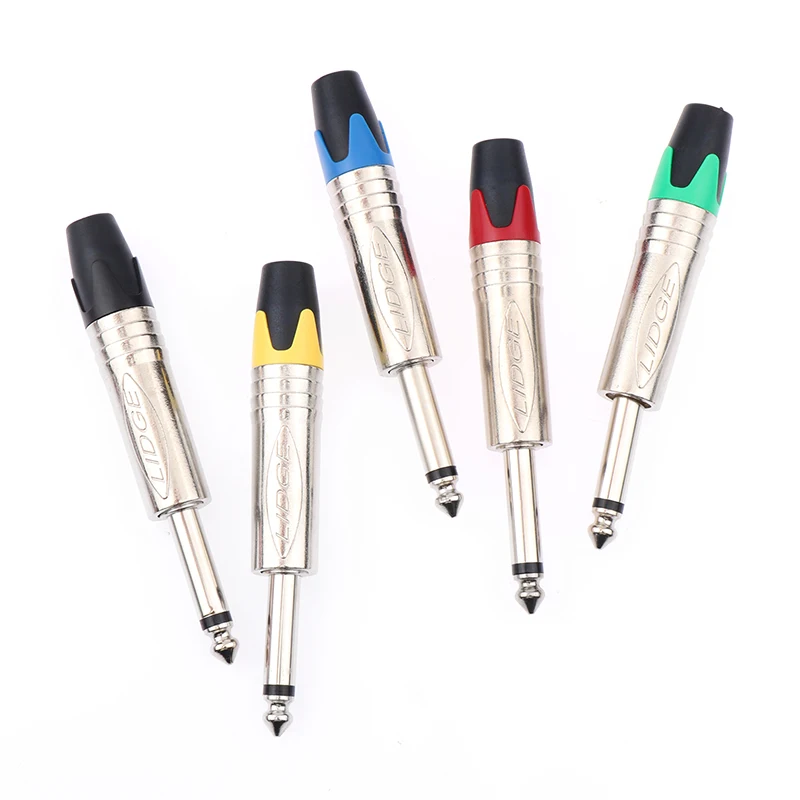 New#6.35 Mm Audio Plug Mute Plug Connector Jack Mono Assembly Microphone Conector With Mute Function
