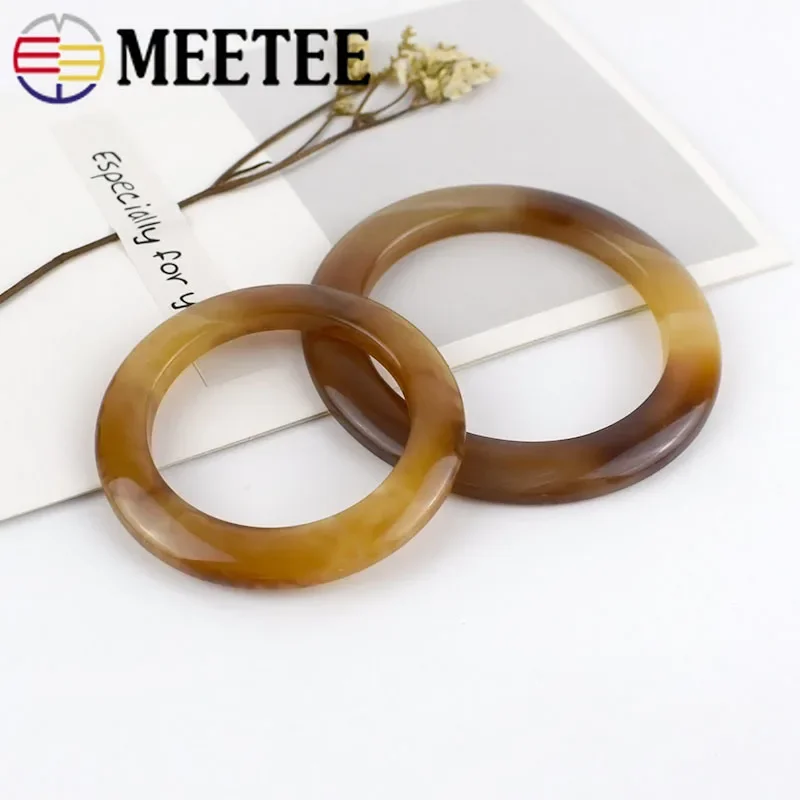 25pcs Lightcoffee O Ring Resin Buckles Scarf Swimsuit Belt Decorative Buckle Button Ribbon Slider DIY Sewing Accessories