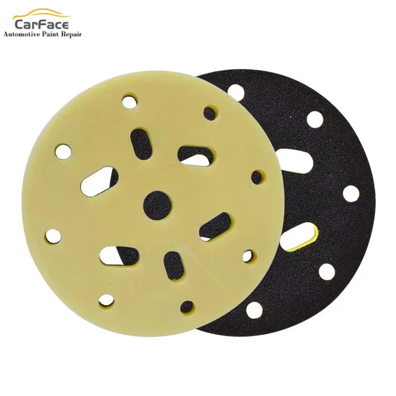 4 Pack Interface Pad 6 Inch 15 Holes Hook and Loop Soft Sponge Cushion Buffer Pads for Sanding Disc 148mm Orbital Sander Pads