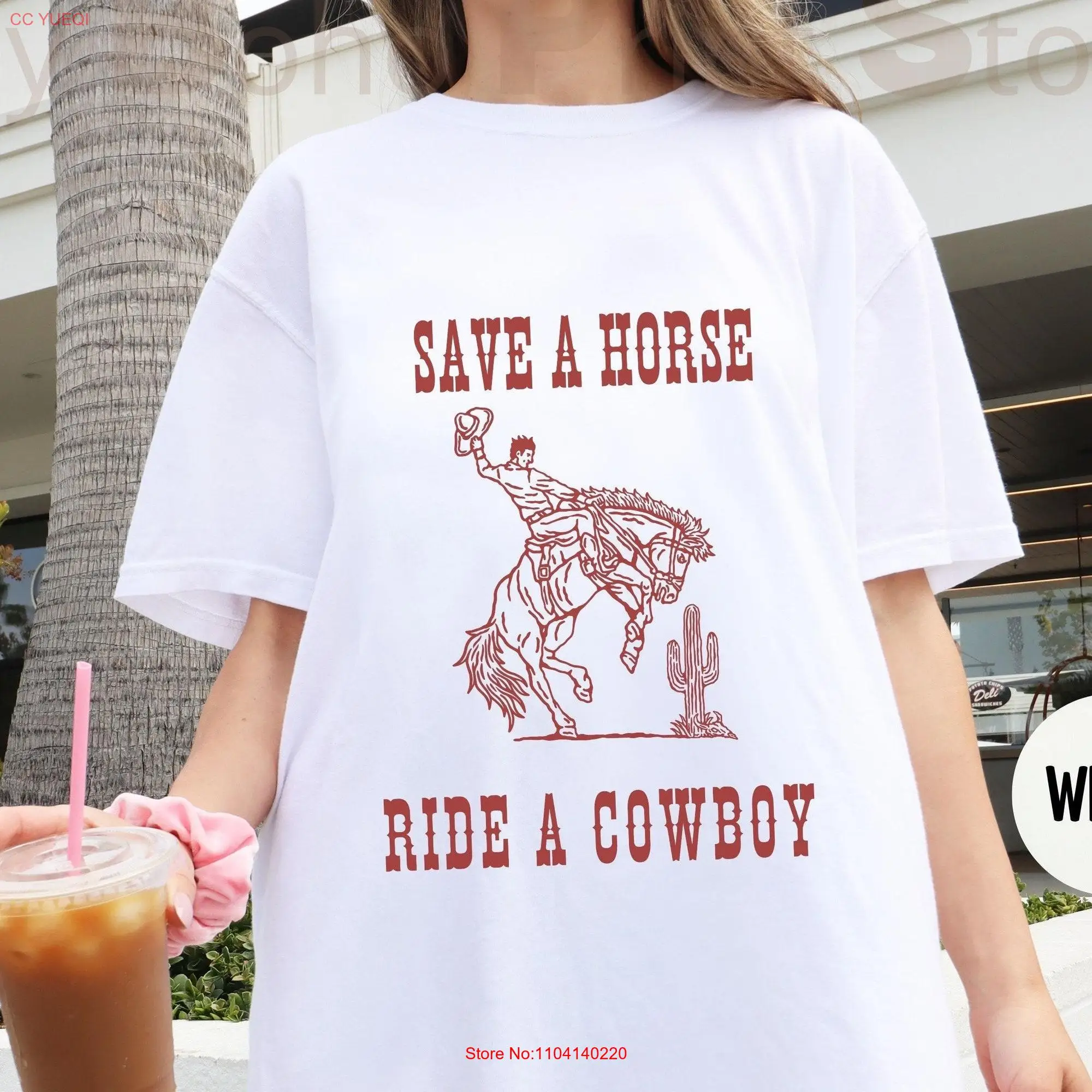 Save A Horse Ride 카우보이 여성용 웨스턴 웨어, 미적 로데오, 편안한 색상 티셔츠, 빈티지 와일드 웨스트, 여름 카우걸 복장