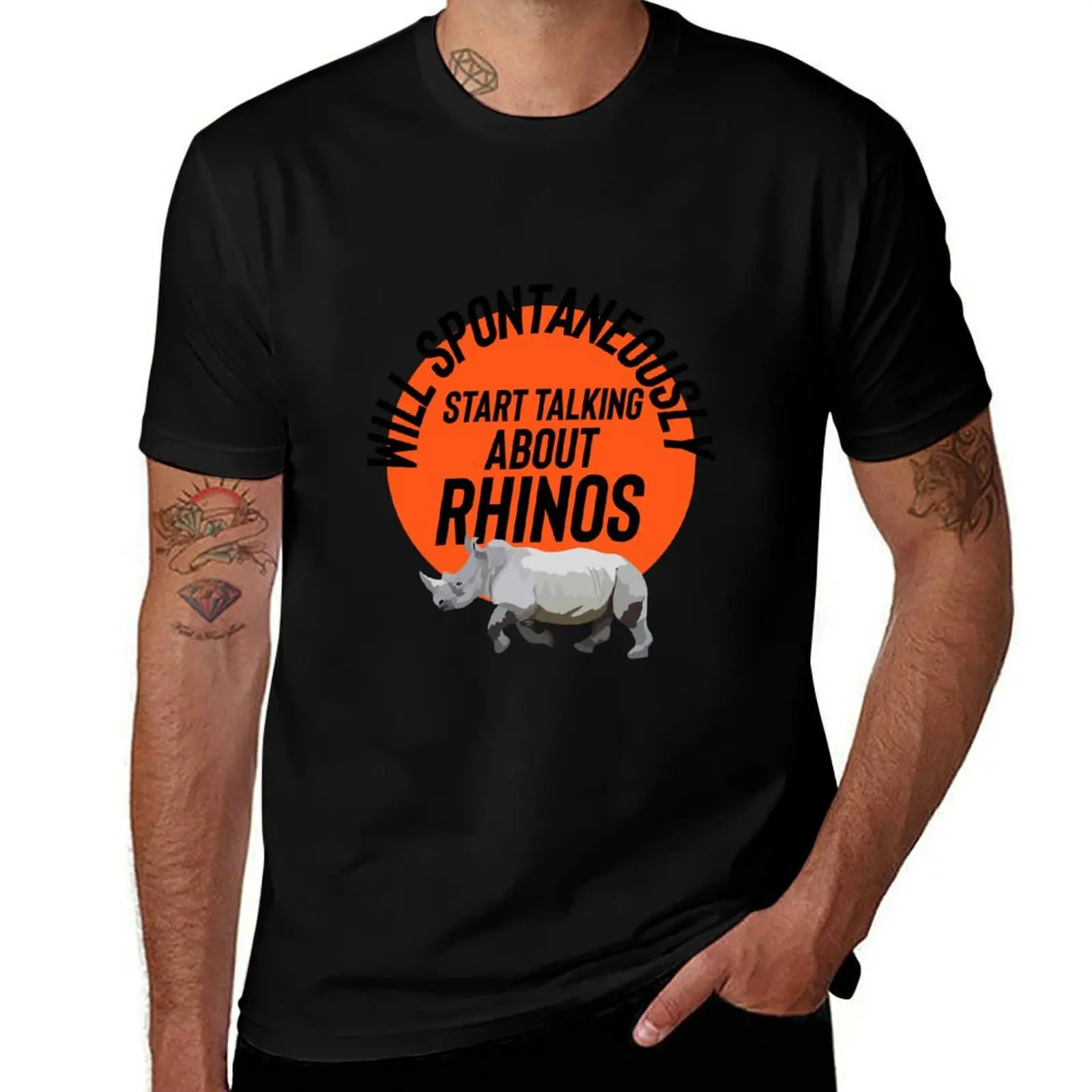 

R is for Rhinos T-Shirt kawaii clothes for a boy mens t shirt graphic