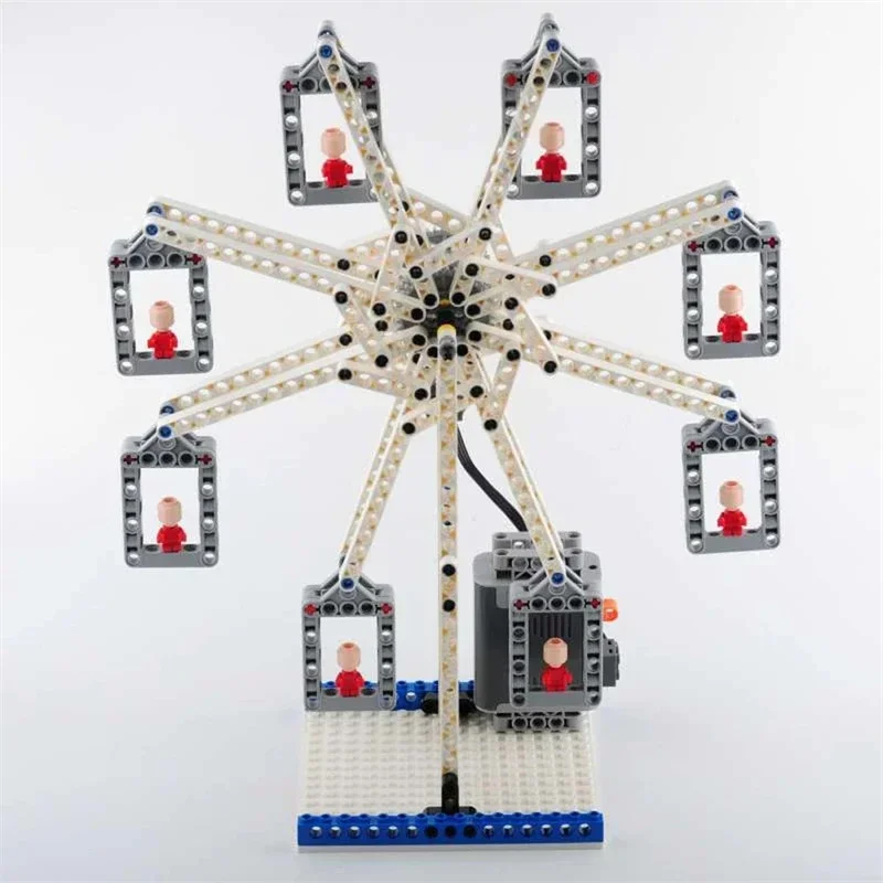 New MOC Electric Ferris Wheel Technical Bricks Kit AA Battery Box 8881 M Motor 8883 Power Functons DIY Building Blocks Toy Gifts