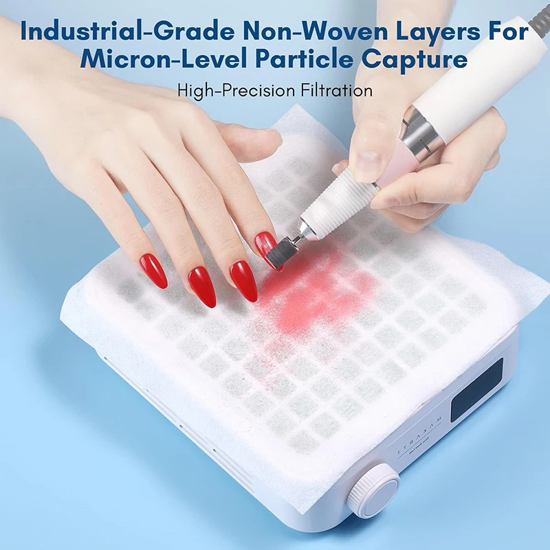 Nail Vacuum Filter Paper Filter Set Disposable Nail Dust Filters Nail Vacuuming Cleaner Filter Nail Tech Filter Paper view 3