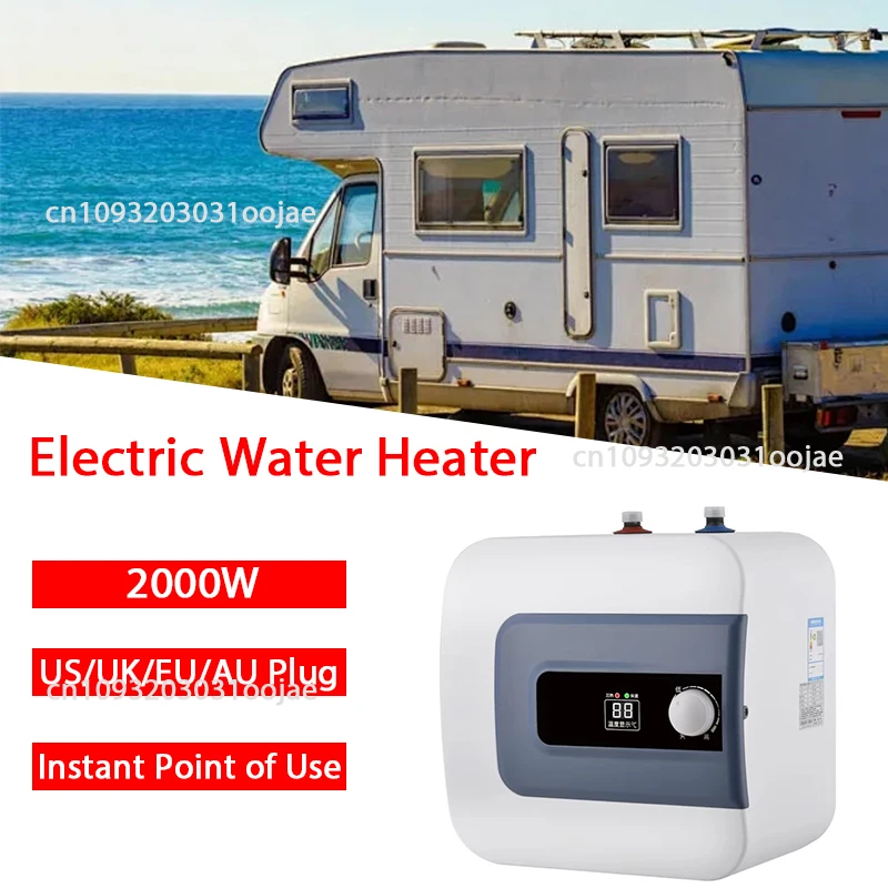 KUALOOL Electric Mini-Tank Water Heater Storage Eliminate Time for Hot Water - Shelf, Wall or Floor Mounted for Bathroom RV