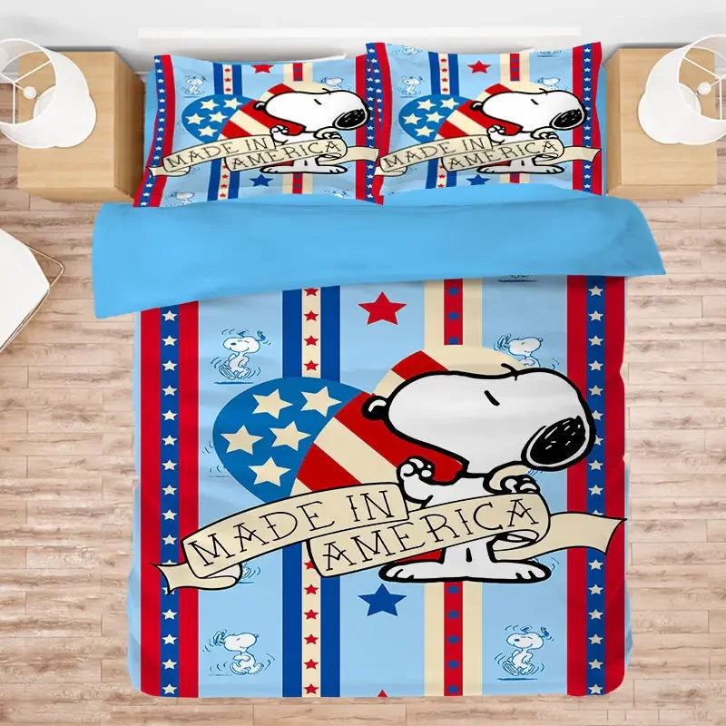 

Cartoon Print Cartoon Snoopys Duvet Cover Merry Christma Bedding Set Queen King Full Size for Holiday Bedroom Teen Women Gift