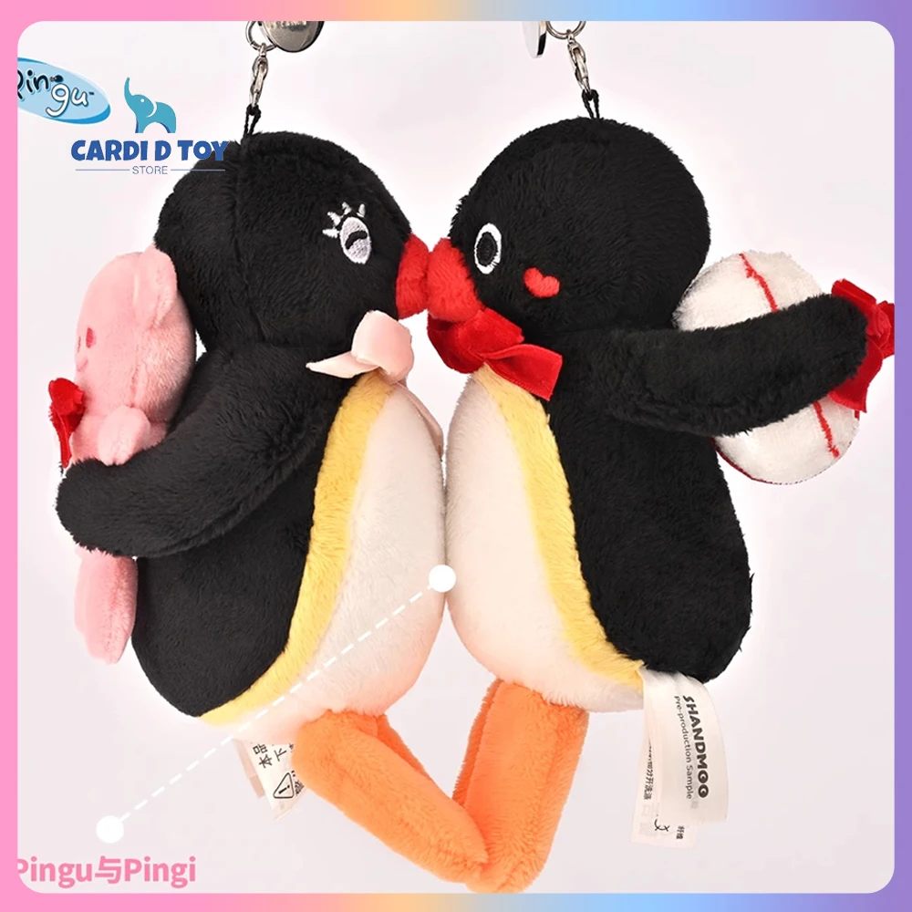 

New Pingu Plush Toy Penguin Couple Bag Charm Magnetic Sticky Mini Doll Pingu Stuffed Toy Valentine'S Day Handheld Bouquet Gift