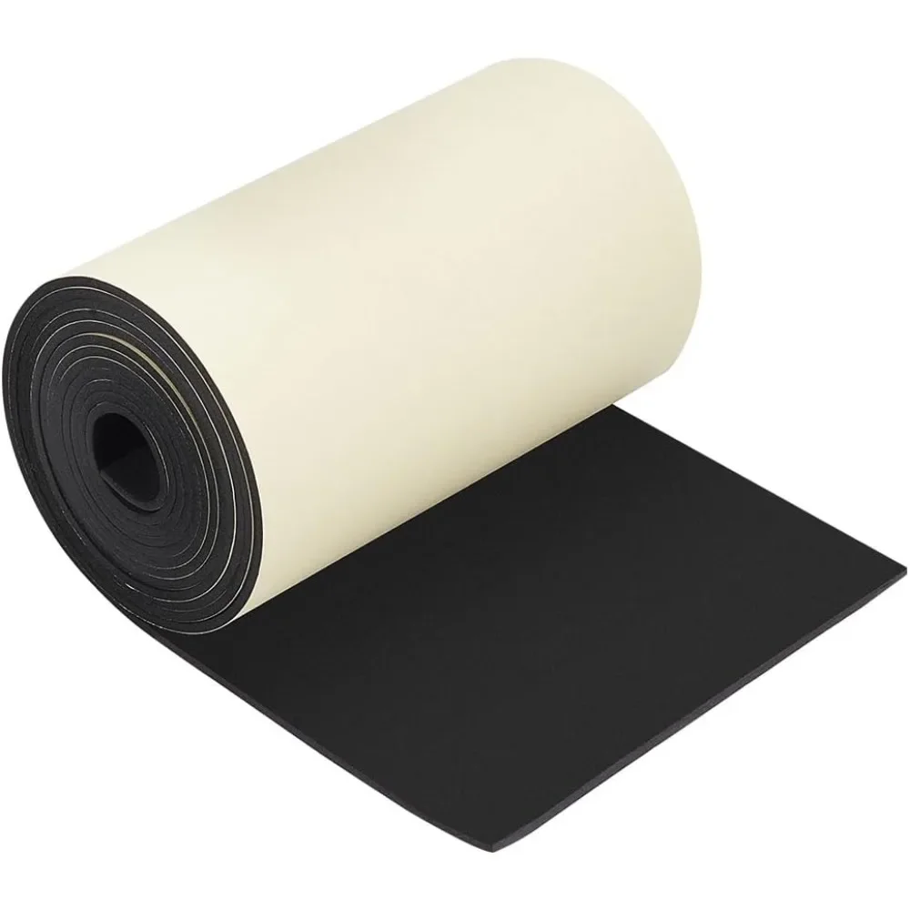 118x7.8 inch Black Self Adhesive EVA Foam Roll, 3mm Thick Waterproof Foam Rubber Sheet for Furniture Protecting, Gap Filling,