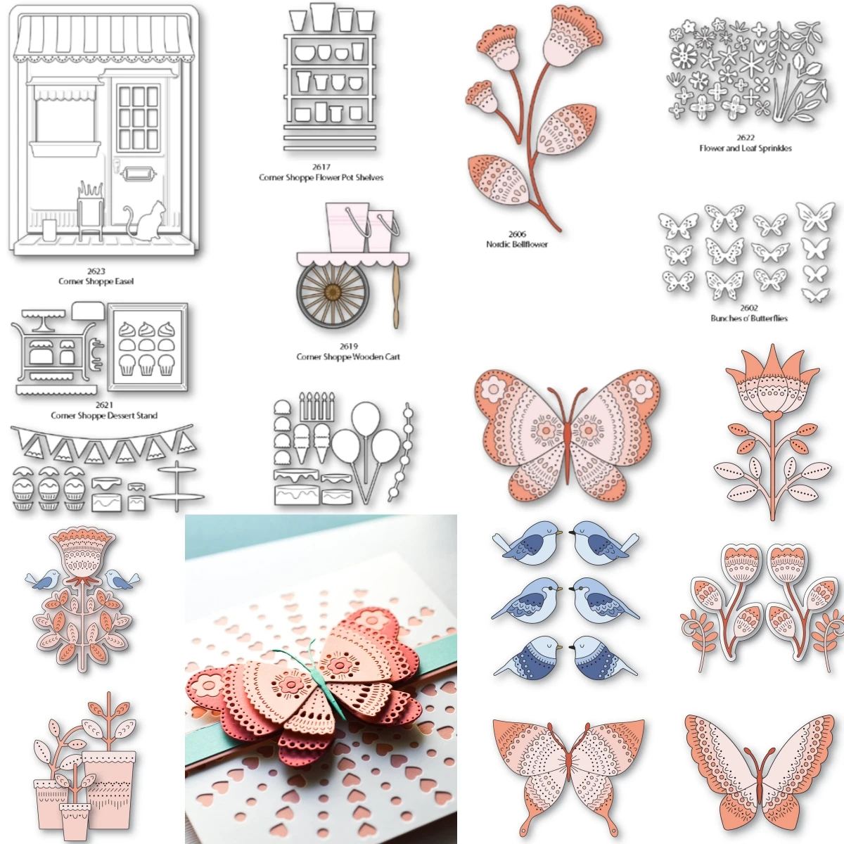

Flowers Butterfly Metal Cutting Dies Scrapbook Embossed Make Paper Card Album Diy Craft Template Decoration 2025 New Arrival