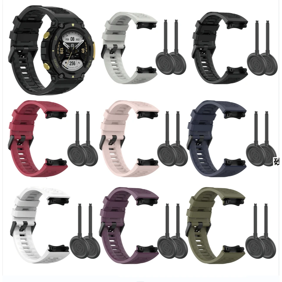 Correa de silicona para Huami Amazfit T-Rex 2, pulsera deportiva de repuesto