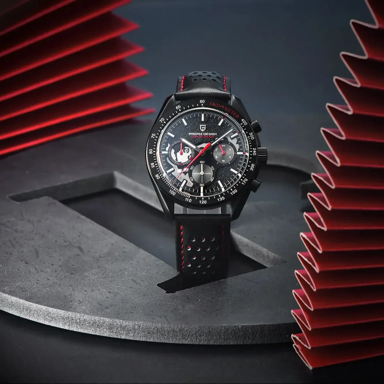 PAGANI DESIGN-reloj analógico de cuarzo para hombre, nuevo accesorio de pulsera resistente al agua con cronógrafo AR, cristal de zafiro, vk63, 2023