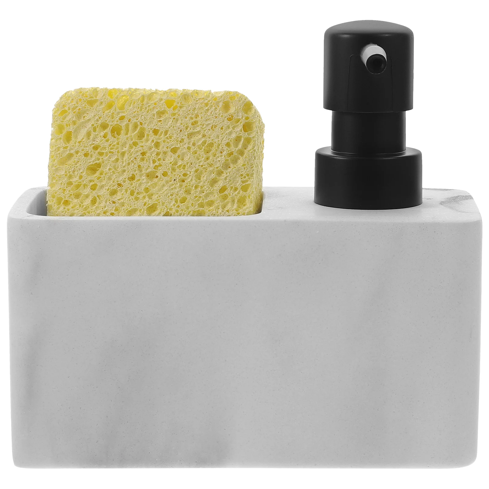 

1 Set Lotion Dispenser Bottle Refillable Shampoo Soap Container For Bathroom Kitchen Resin Pump Jar With Sponge Holder