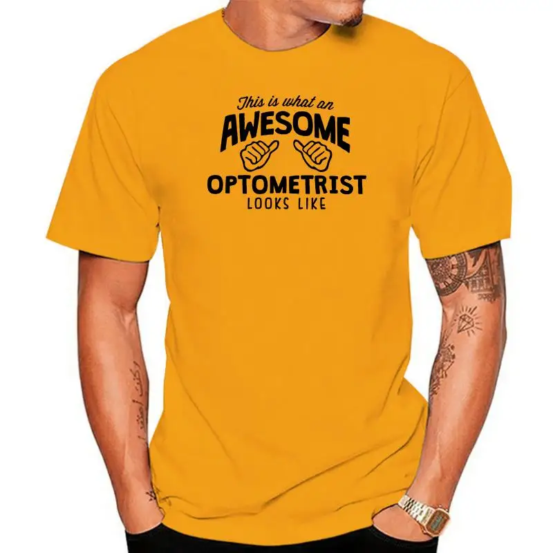 Vintage Graphic Awesome Optometrist Tee Men Design Your Own Short Sleeved Cotton Crew T-Shirt