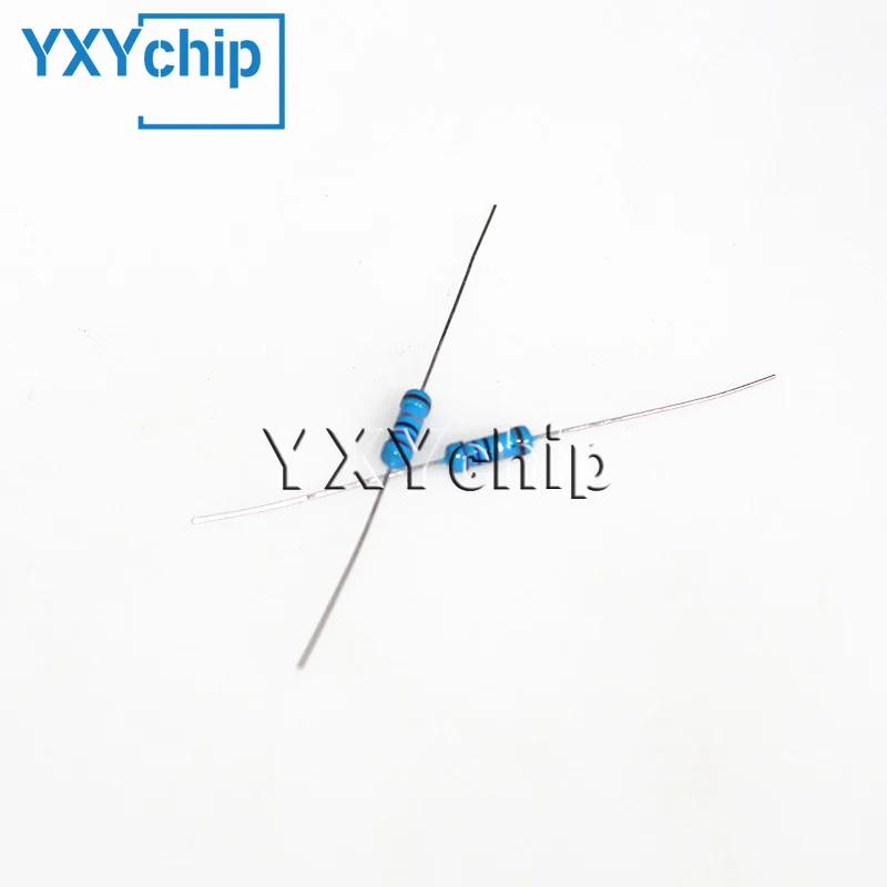 50pcs 1/2W Metal Film Resistor 4.3 43 430 4.7 47 470 5.1 51 510 R K ohm 1% 0.5W Five-color Ring Resistance 4R3 4R7 5R1 4.7K 5K1