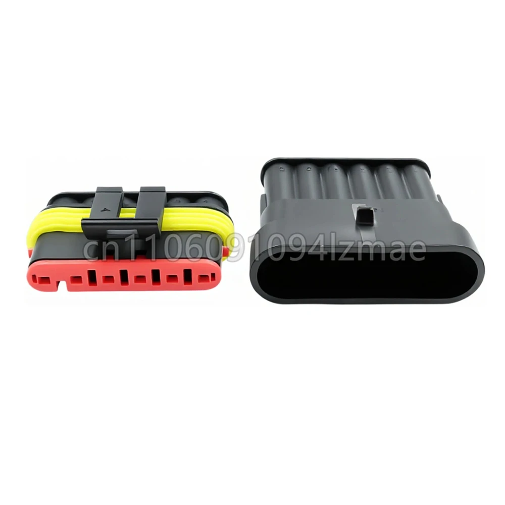 6 Pin AC Assembly Car Electrical Socket Automobile Wire Cable Sealed Connector 282090-1 282108-1
