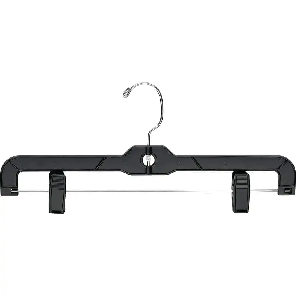 

Classic Plastic Bottom Hanger with Adjustable Clips Black/100