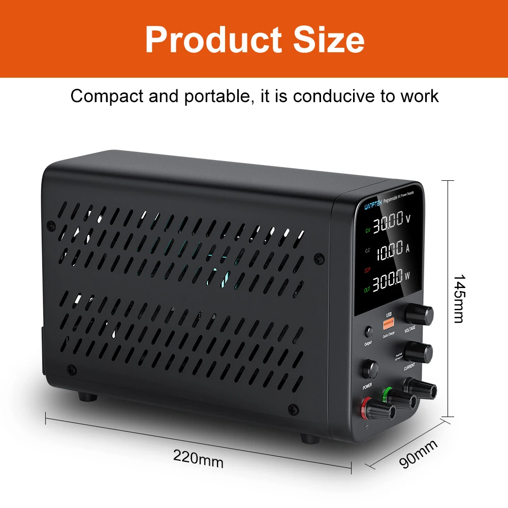 WPS1203H 120V 3A China Factory Black Constant Voltage Adjustable DC Variable Regulator Power Supply for Phone Repairing