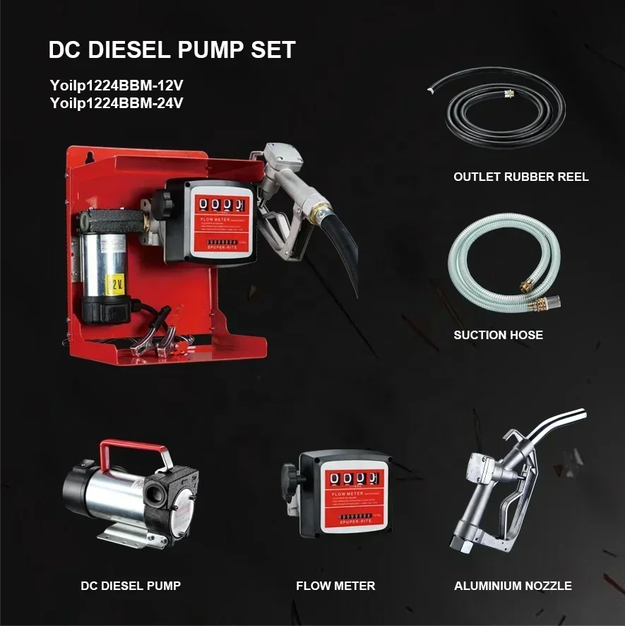 

12 v Self Priming Diesel Fuel Pump With CE Transfer Kit DC Portable 12V fuel pump set