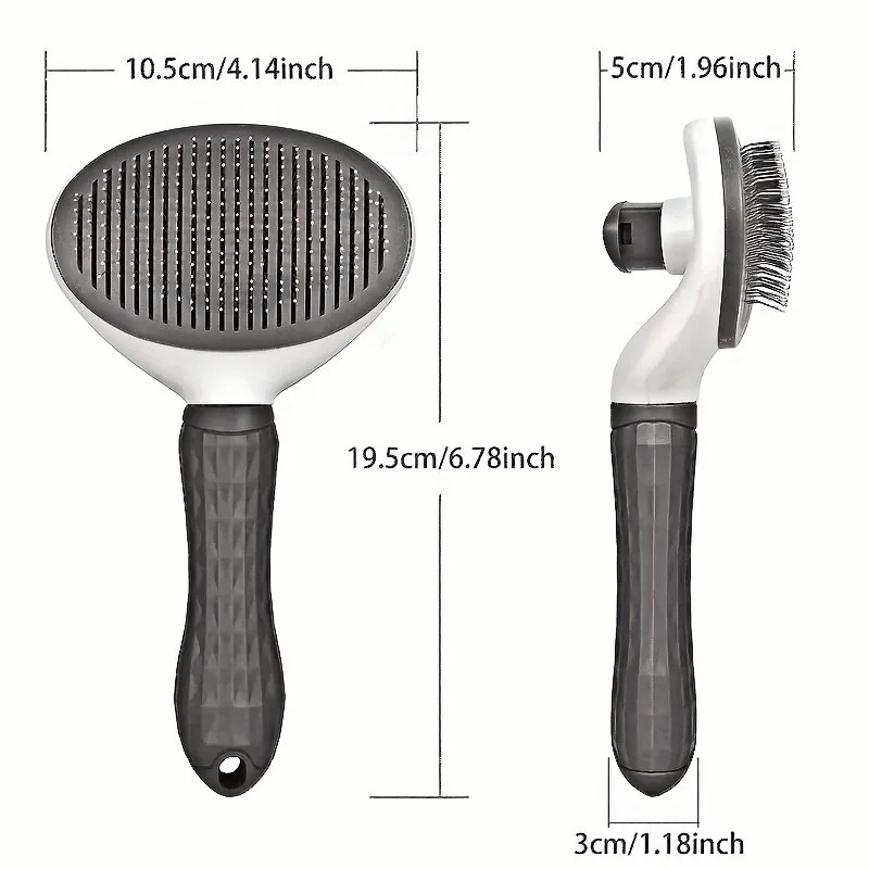 Pet Hair Removal Brush Dog Hair Comb Stainless Steel Automatic Hair Fading