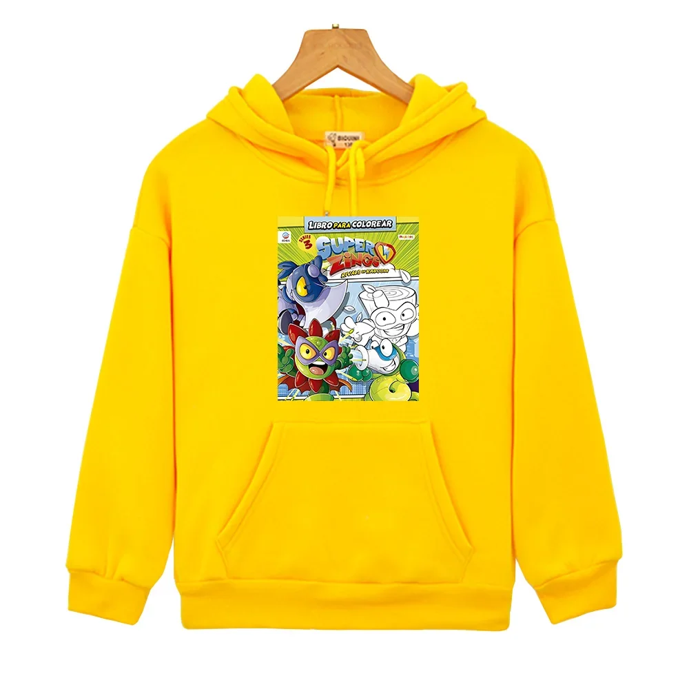 Super Zings SuperZings Cute Hoodies Streetwear Long Sleeve Autumn/Winter Hooded Sweatshirts Kawaii Boys and Girls Clothing Kids