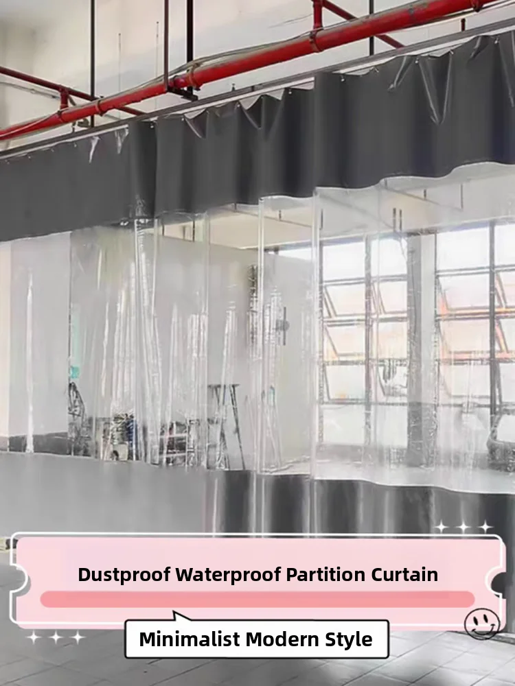 Waterproof Dustproof PVC Car Wash Door Curtain Sliding Partition Eco-friendly 4S Store Workshop Separator Breathable Thermal ...