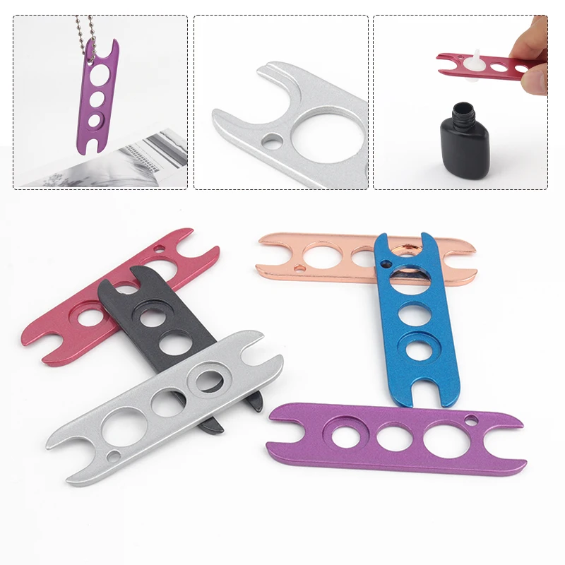 Abridor de botellas de pegamento para pestañas, tapas de pegamento, boquilla removedora, botella adhesiva de repuesto, cabezal bucal, herramienta de extensión de pestañas de acero inoxidable