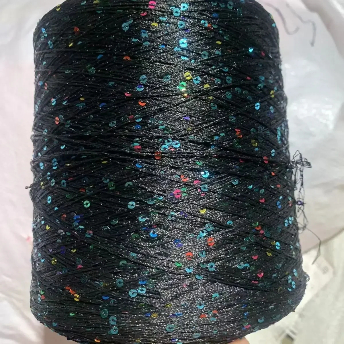 

250g Colorful Sequin Thread, Pearl Bead Yarn, Fashionable Yarn, Mixed Thread Wiring DIY Knitting&Crocheting