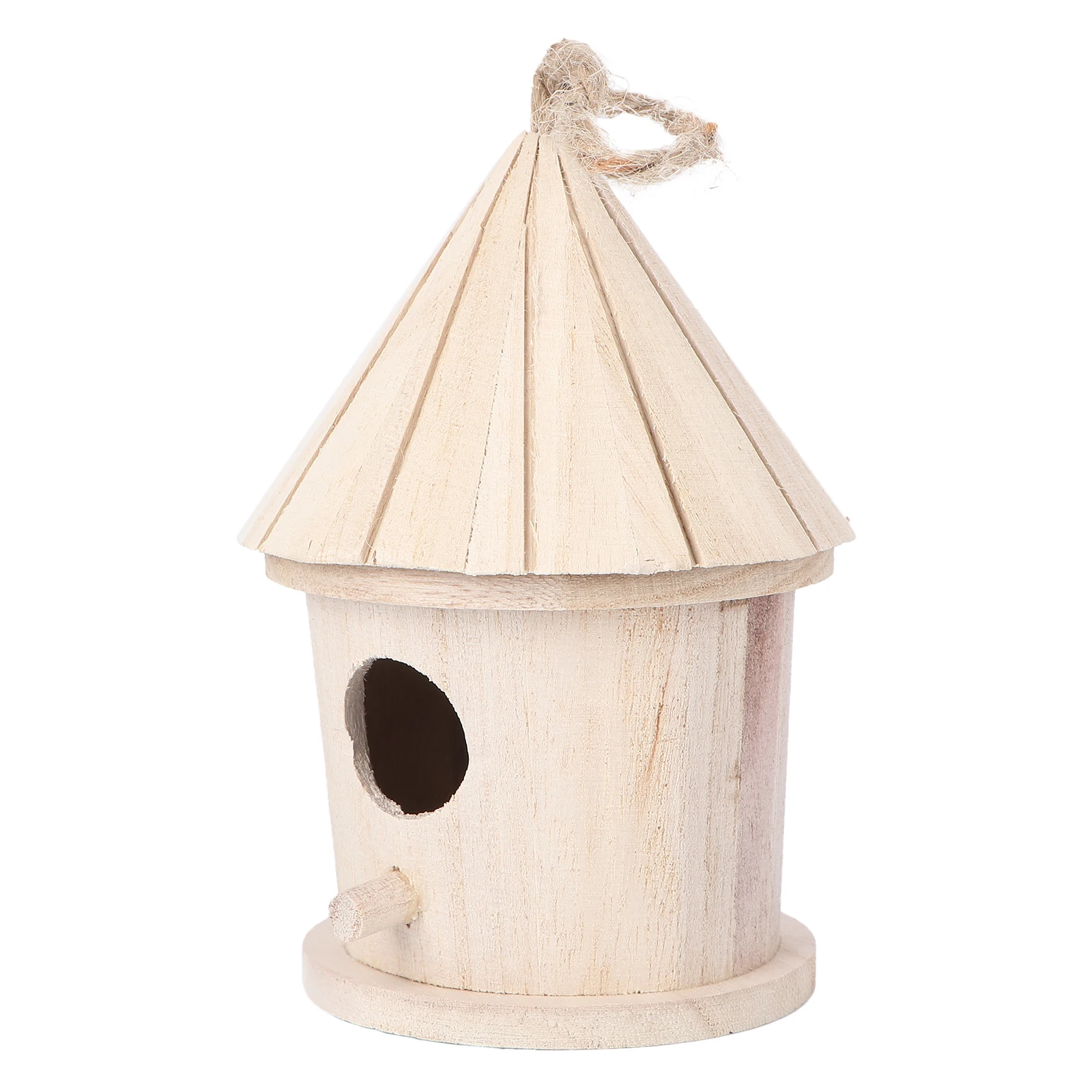 

Wooden Bird Nest Hanging Nest for Small Birds Living Room Bed Accessories Unfinished DIY Craft Ornament Pet Supplies