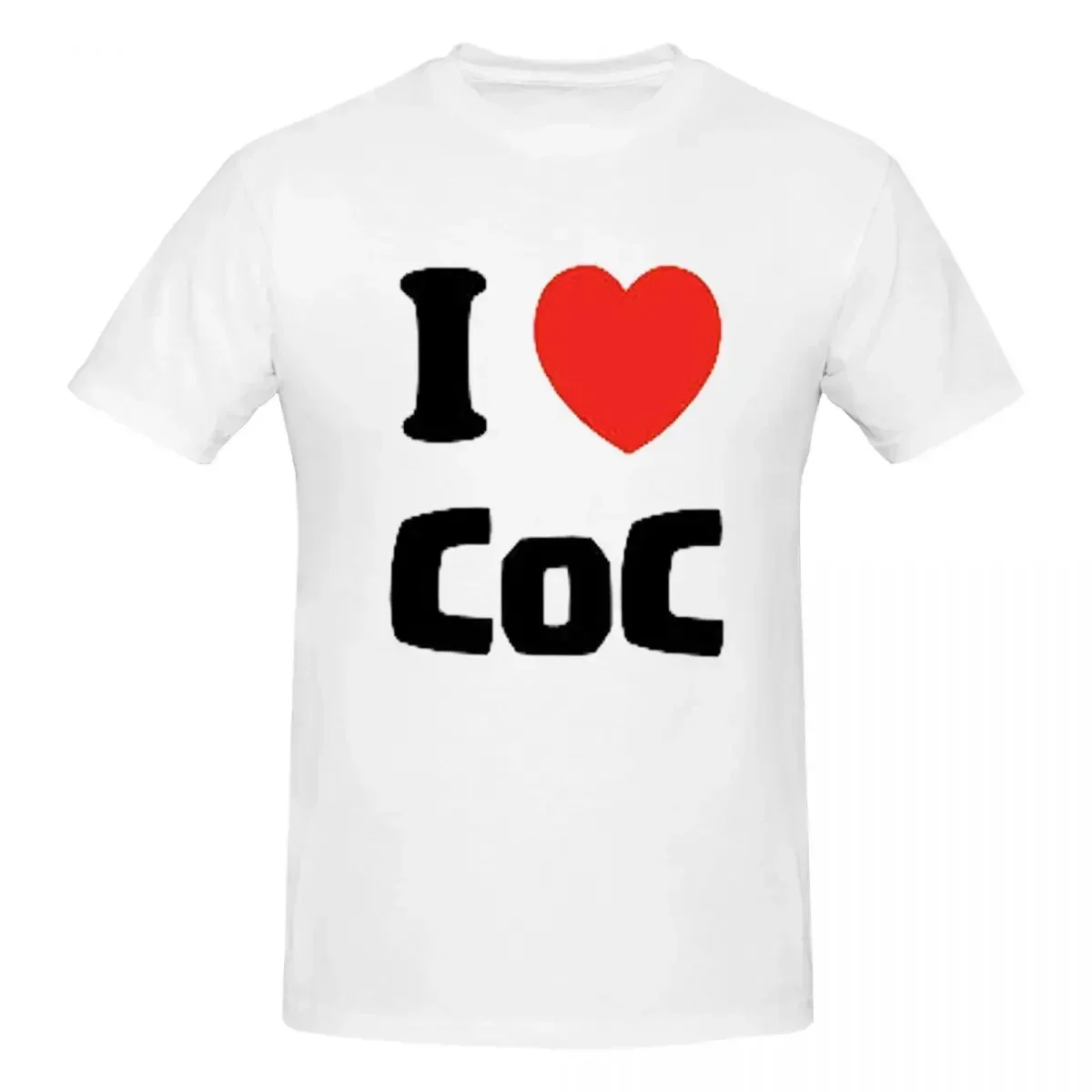 Camiseta I Love CoC Art 100% de algodón, camisetas divertidas para hombre, cuello redondo, manga corta, S-6XL
