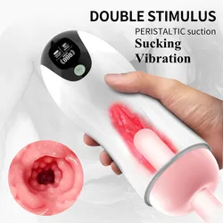 Copa de masturbación de succión automática para hombres, juguetes de máquina sexual, Garganta Profunda, Oral, Vagina, succión, mamada, masturbador masculino vibratorio