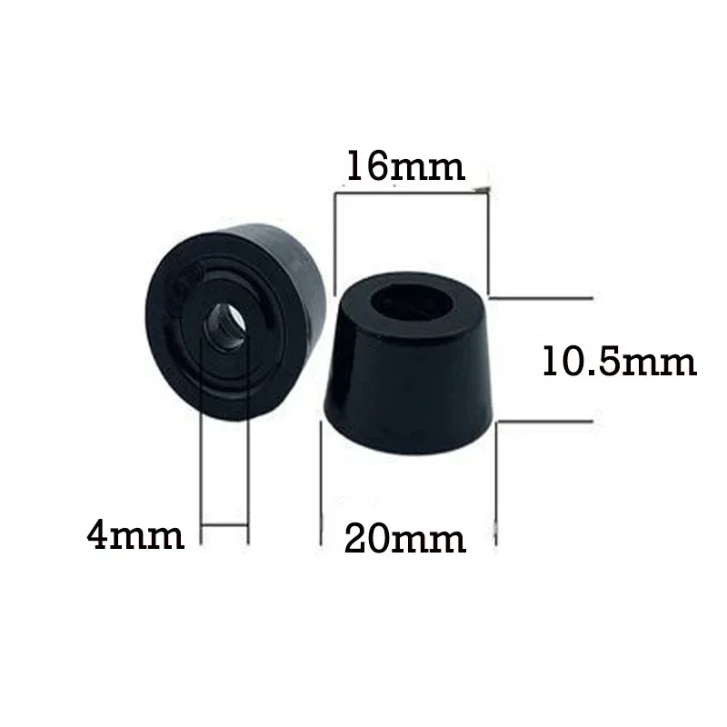 4 stuks haarspeld beenbeschermers voeten, zwarte rubberen ronde haarspeld beenbeschermer past voor 3/8-1/2 inch stoel en tafel vloerbeschermers antislip rubberen voetjes caps meubels pads