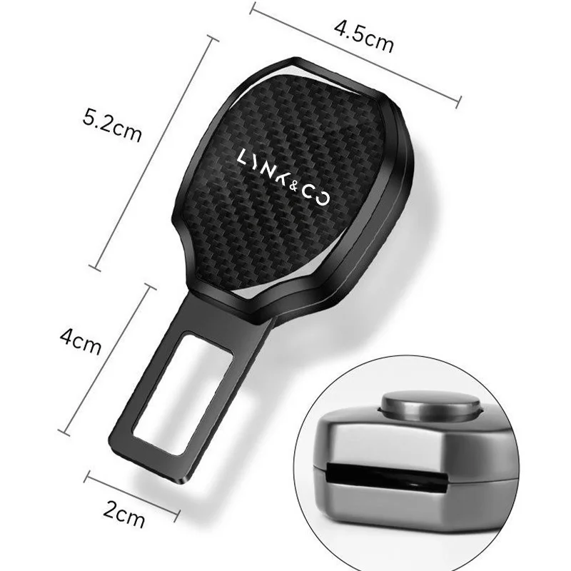 مقعد السيارة حزام كليب الكربون موسع قفل مشبك التوصيل اكسسوارات السيارات الداخلية ل LynkCo Lynk & Co 05 06 5 6 Lynk Co 05 06 01 1 03 #6