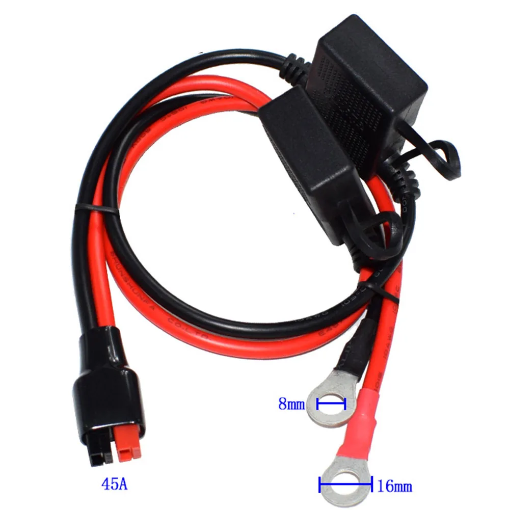 

30A Fuse Connector Cable with O-Terminal for Automotive Electrical Systems 0.6m Tinned Copper Wire PVC Insulation