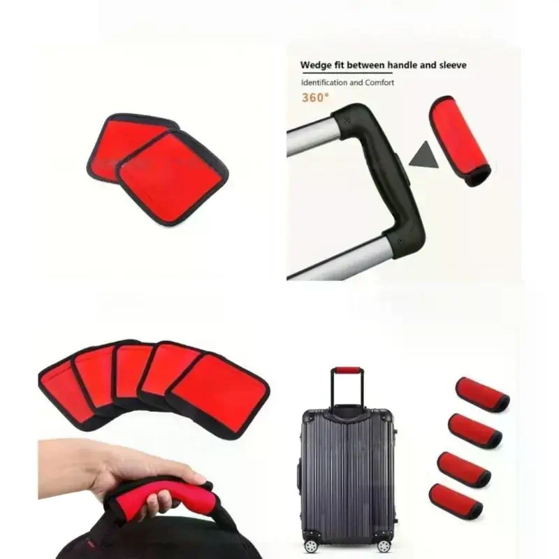2PCS Neoprene Luggage Handle Cover, Handle Protector Cover, Trolley Case Handle Cover, Grip Cover And Baby Stroller Handle Cover
