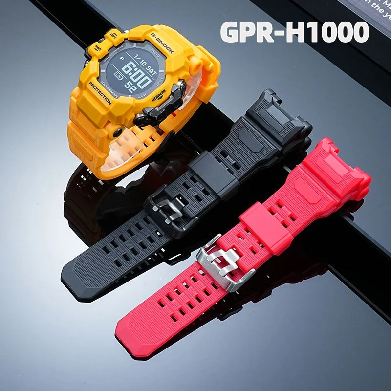 

Для часов G-SHOCK Casio 3554 Cat Man Three Representative Chain GPR-H1000 GPR H1000: силиконовый ремешок из полимерной смолы, аксессуары для часов
