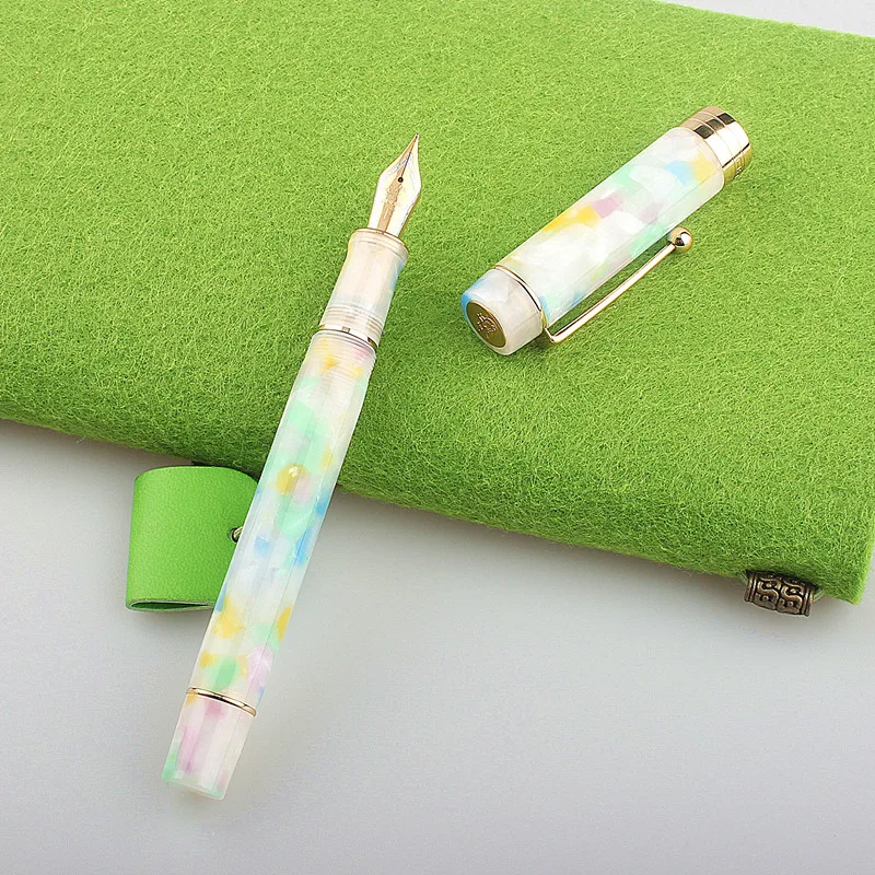 NEW Color Jinhao Fountain Pen F EF nib Acrylic Beautiful Marble Pattern Ink Pen Writing Gift Office Business