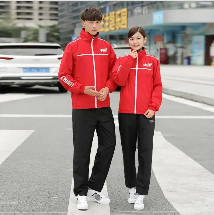 China National Team Sportswear Suit atleti Group Student Class abbigliamento coppie Sport Leisure Suit donna National Team Garment